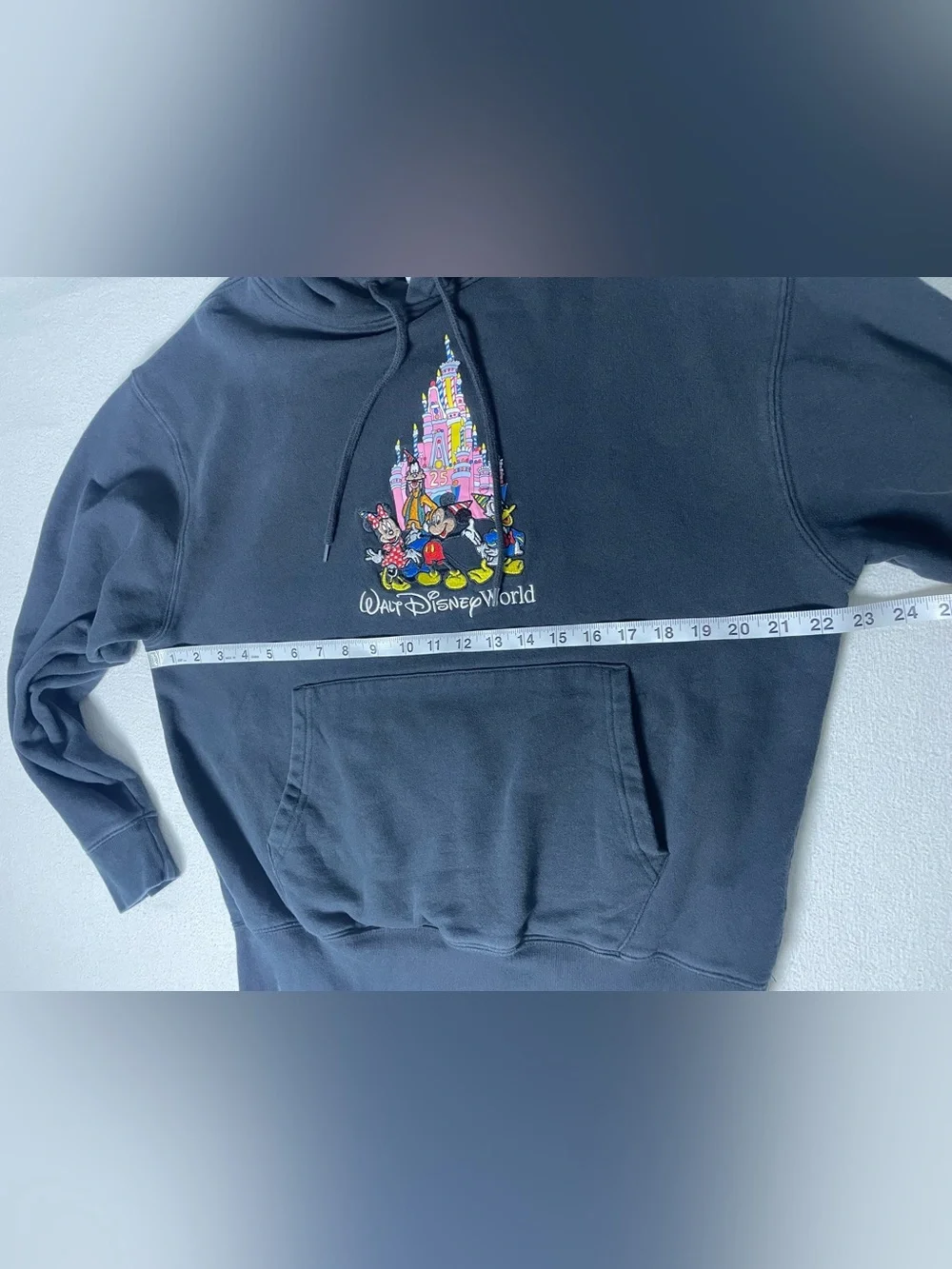 Disney World Vault Collection 25th anniversary Double Sided Embroidered Hoodie M